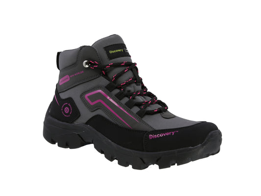 Discovery Bota Casual para caminarre resistente Blackw Mujer