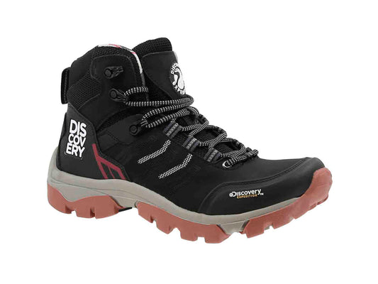 Bota Hiking Discovery Expedition Blackwood 2504 Negro Rojo Dama