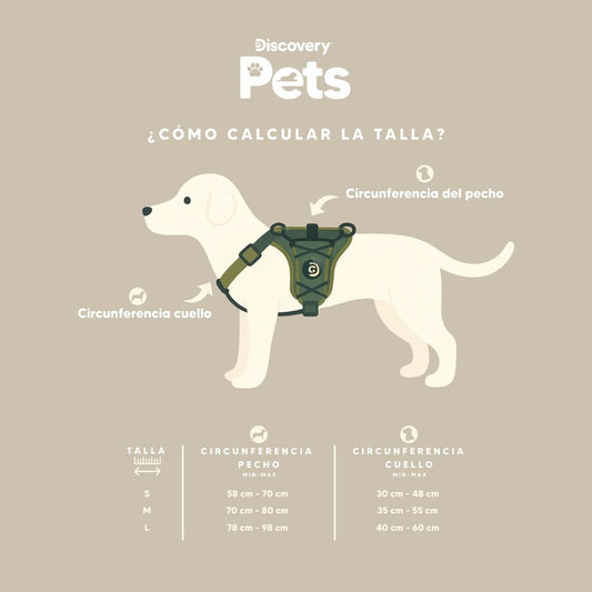 Pechera para Perro Discovery Serval color Verde/Negro
