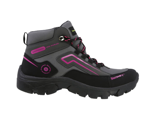 Discovery Bota Casual para caminarre resistente Blackw Mujer