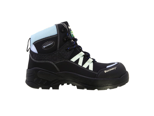 Bota Industrial Blackwood 2503 de Tecnocuero Negro y Azul para Mujer